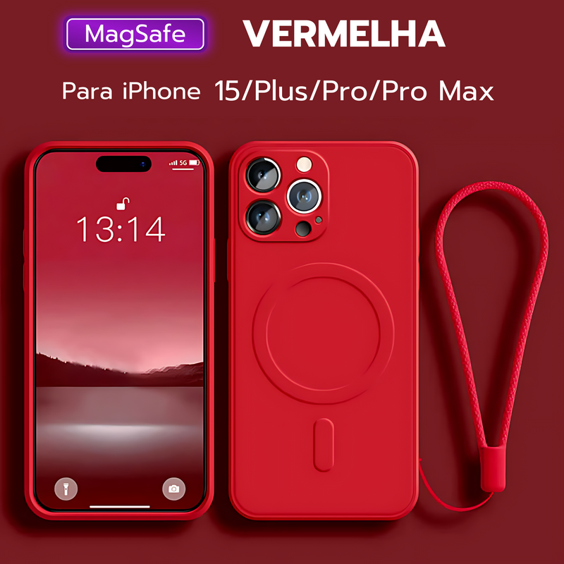 📱 <strong>Capinha de Carregamento Sem Fio MagSafe de Luxo para iPhone</strong>