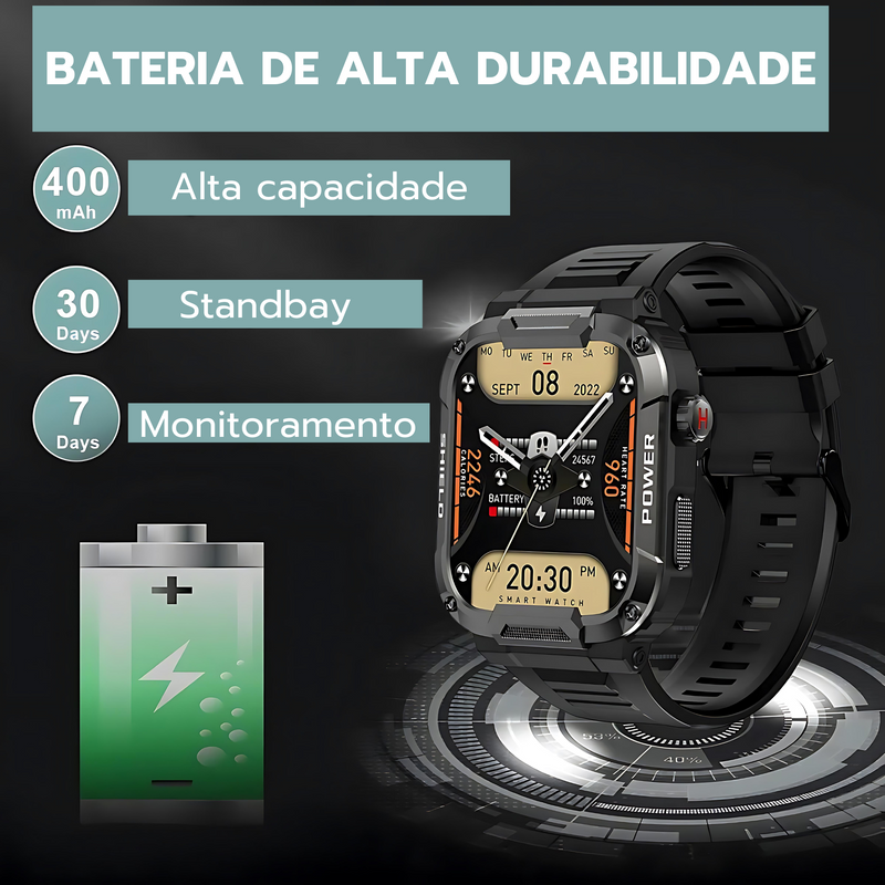 ⌚ <strong>MELANDA 1.85 Smartwatch Militar Outdoor</strong> 🏞️